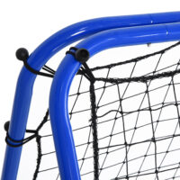 Blauer Fussball Rebounder, als Kickback Tor konzipiert, ideal für das Fussballtraining zu Hause oder im Verein.