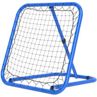 Blauer klappbarer Fussball Rebounder, vielseitig einsetzbar auch für Baseball, 63x63cm gross, ideal für flexible Trainingseinheiten.