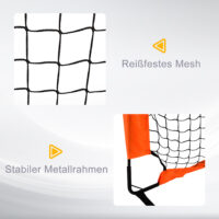 Oranges 2er-Set faltbarer Fussballtore, 183x90x90cm gross, ideal für Kinder und Jugendliche zum Üben und Spielen.