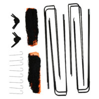 Oranges 2er-Set faltbarer Fussballtore, 183x90x90cm gross, ideal für Kinder und Jugendliche zum Üben und Spielen.