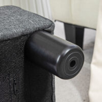 Fusshocker Sitzhocker mit Stoffbezug für Wohnzimmer grau
