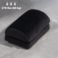 Fussstütze Anti-Rutsch ergonomisch Samtoptik Schwarz – Produktfoto zeigt modernes Design, hochwertige Materialien und funktionale Eigenschaften ideal für Wohn- oder Arbeitsbereiche. Perfekt als Einrichtungsinspiration oder zur Produktpräsentation in einem Onlineshop.