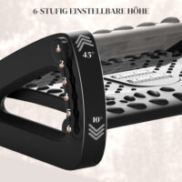 Fussstütze höhenverstellbar Massageoberfläche Homeoffice Schwarz – Produktfoto zeigt modernes Design, hochwertige Materialien und funktionale Eigenschaften ideal für Wohn- oder Arbeitsbereiche. Perfekt als Einrichtungsinspiration oder zur Produktpräsentation in einem Onlineshop.