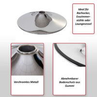 Fussteller Fussplatte Barhocker Barstuhl Drehstuhl Chrom Ø45cm