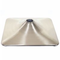 Fussteller Fussplatte Barhocker Barstuhl Rechteck Metall 37,5cm