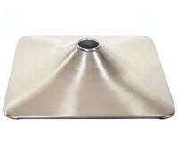 Fussteller Fussplatte Barhocker Barstuhl Rechteck Metall 37,5cm