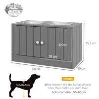 Futterstation erhöht mit Stauraum für grosse Hunde