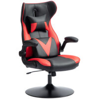 Gamingstuhl ergonomisch mit Kopf- & Lendenkissen Schwarz-Rot – Produktfoto zeigt modernes Design, hochwertige Materialien und funktionale Eigenschaften ideal für Wohn- oder Arbeitsbereiche. Perfekt als Einrichtungsinspiration oder zur Produktpräsentation in einem Onlineshop.