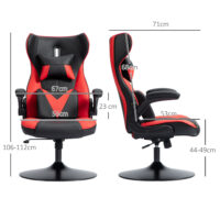 Gamingstuhl ergonomisch mit Kopf- & Lendenkissen Schwarz-Rot – Produktfoto zeigt modernes Design, hochwertige Materialien und funktionale Eigenschaften ideal für Wohn- oder Arbeitsbereiche. Perfekt als Einrichtungsinspiration oder zur Produktpräsentation in einem Onlineshop.
