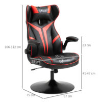 Gamingstuhl ergonomisch Schwarz-Rot – Produktfoto zeigt modernes Design, hochwertige Materialien und funktionale Eigenschaften ideal für Wohn- oder Arbeitsbereiche. Perfekt als Einrichtungsinspiration oder zur Produktpräsentation in einem Onlineshop.