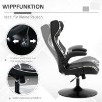 Gamingstuhl ergonomisch Schwarz-Weiss – Produktfoto zeigt modernes Design, hochwertige Materialien und funktionale Eigenschaften ideal für Wohn- oder Arbeitsbereiche. Perfekt als Einrichtungsinspiration oder zur Produktpräsentation in einem Onlineshop.