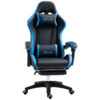 Bürostuhl Gamingstuhl ergonomisch mit Kopfstütze blau schwarz