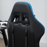 Bürostuhl Gamingstuhl ergonomisch mit Kopfstütze blau schwarz