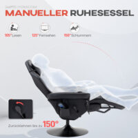 Gaming Stuhl verstellbar mit Massage und Fussstütze Kunstleder