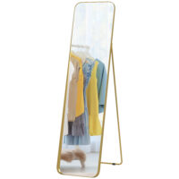 Ganzkörperspiegel freistehend mit Metallrahmen 160x40cm gold