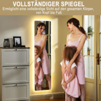 Ganzkörperspiegel LED dimmbar rahmenlos mit Touchfunktion