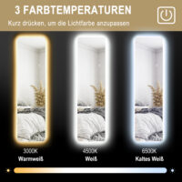 Ganzkörperspiegel LED dimmbar rahmenlos mit Touchfunktion