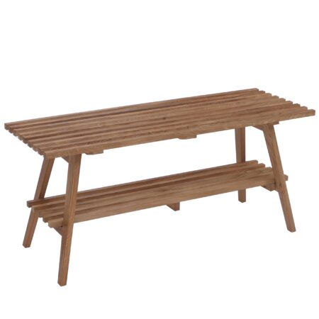 Garderobenbank Sitzbank Schuhregal Schuhablage 45x100x35cm Eiche