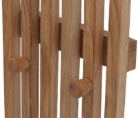 Garderobenpaneel Wandgarderobe 8 Haken Massivholz 120x21cm Eiche