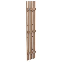 Garderobenpaneel Wandgarderobe 8 Haken Massivholz 120x21cm Eiche