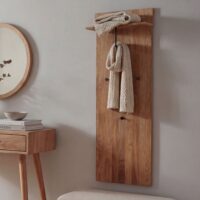 Garderobenpaneel Wandgarderobe Ablage Haken 135x42x22cm Eiche