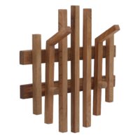 Garderobenpaneel Wandgarderobe Massivholz 40x38cm Eiche