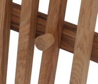 Garderobenpaneel Wandgarderobe Massivholz 40x38cm Eiche