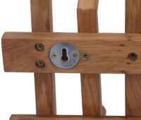 Garderobenpaneel Wandgarderobe Massivholz 40x38cm Eiche