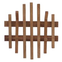 Garderobenpaneel Wandgarderobe Massivholz 40x38cm Eiche