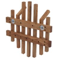 Garderobenpaneel Wandgarderobe Massivholz 40x38cm Eiche