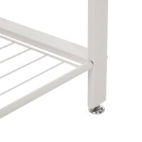 Garderobenständer mit Schuhablage und Haken, platzsparend und praktisch.