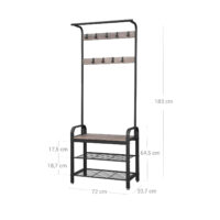 Garderobenständer Kleiderständer Schuhablage Metall