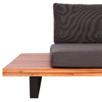 Garten-Garnitur Lounge-Set Sofa Sessel Akazie Alu braun dunkelgrau