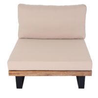 Garten-Garnitur Lounge-Set Sofa Sessel Akazie Alu hellbraun beige