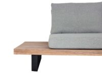 Garten-Garnitur Lounge-Set Sofa Sessel Akazie Alu hellbraun hellgrau