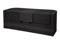 3in1 Garten Lounge-Set Sonneninsel Poly-Rattan anthrazit