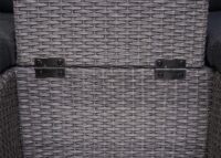 Garten Lounge-Set 3in1 Sonneninsel Poly-Rattan grau anthrazit