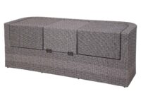 Garten Lounge-Set 3in1 Sonneninsel Poly-Rattan grau anthrazit