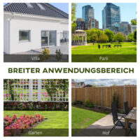 Gartenbank 2-Sitzer wetterfest mit Rückenlehne für Balkon Holz