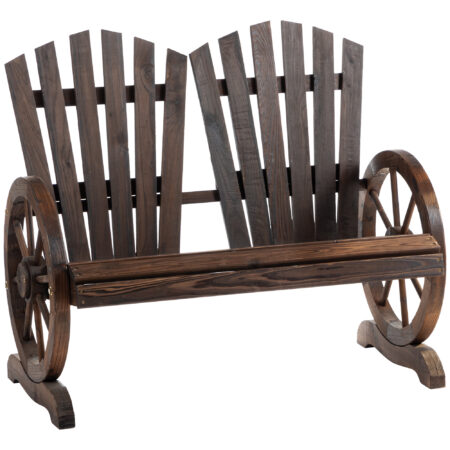 Gartenbank 2-Sitzer mit Armlehne für aussen Massivholz