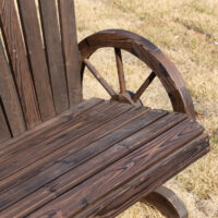 Gartenbank 2-Sitzer mit Armlehne für aussen Massivholz