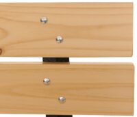 Gartenbank 2-Sitzer aus Kiefernholz und Gusseisen 125 cm hellbraun