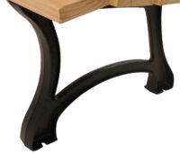 Gartenbank 2-Sitzer aus Kiefernholz und Gusseisen 125 cm hellbraun