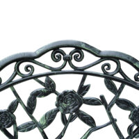 Metall-Gartenbank für zwei Personen, Maße 100x54x78cm.