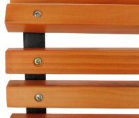 Gartenbank 3-Sitzer aus Kiefernholz und Gusseisen 160 cm Teakoptik