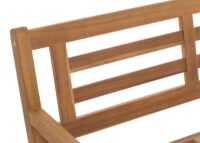 Gartenbank aus massiver Akazie ohne Kissen