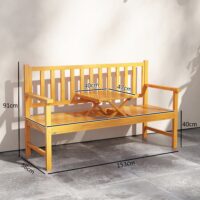 Gartenbank wetterfest mit ausklappbarem Tisch Outdoor Holz