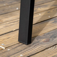 Gartenbank 2-Sitzer wetterfest mit Blumenmuster Metall schwarz