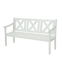 Gartenbank Kopenhagen 3 Sitzer 160cm Gastroqualität weiss