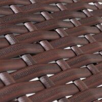 Gartenbank aus Poly Rattan braun 112 cm mit Sitzkissen